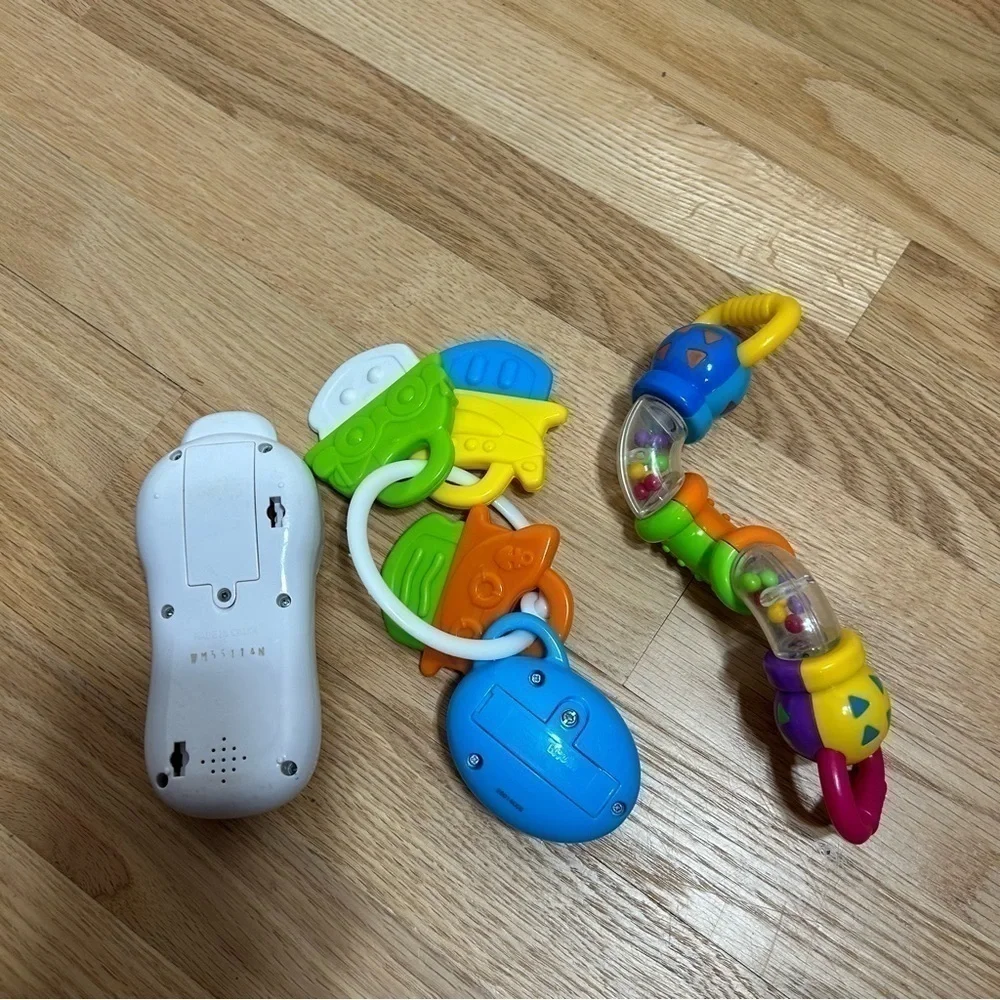 Baby Toy Bundle TV Remote Car Keys Rattle Teething Fisher Price
